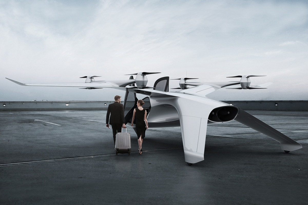 This is the MEVA X-1 passenger eVTOL technology demonstrator aircraft illustration This is the MEVA X-1 passenger eVTOL technology demonstrator aircraft illustration